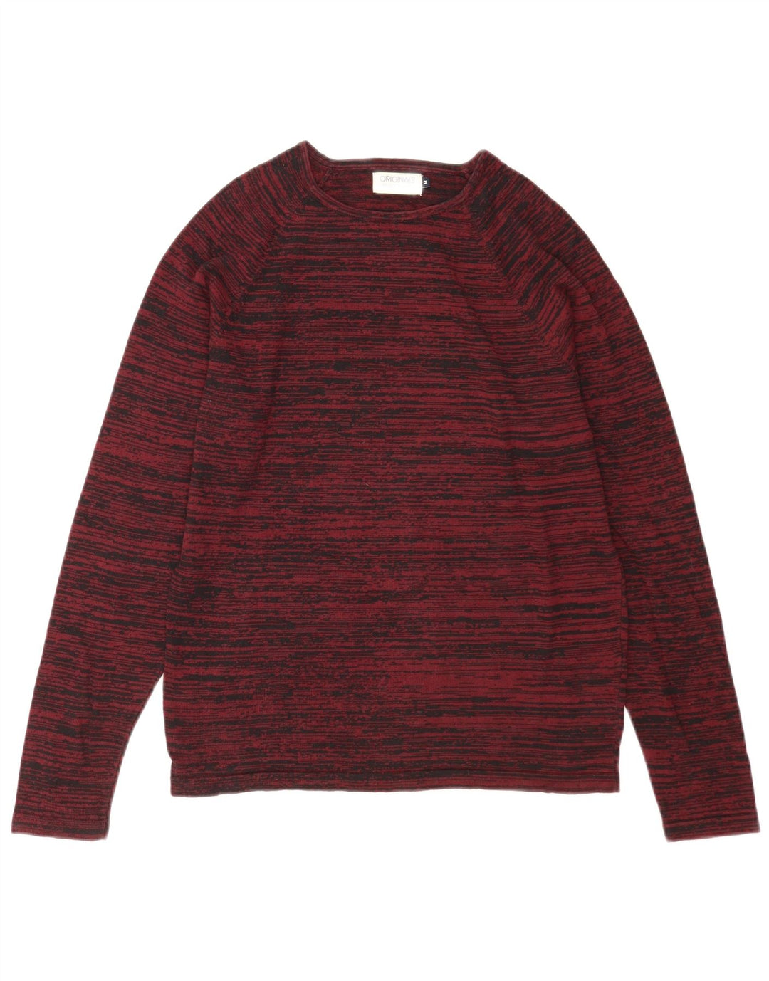 Pulover Jack & Jones pentru bărbați, cu gât roșu, în dungi medii de burgundă