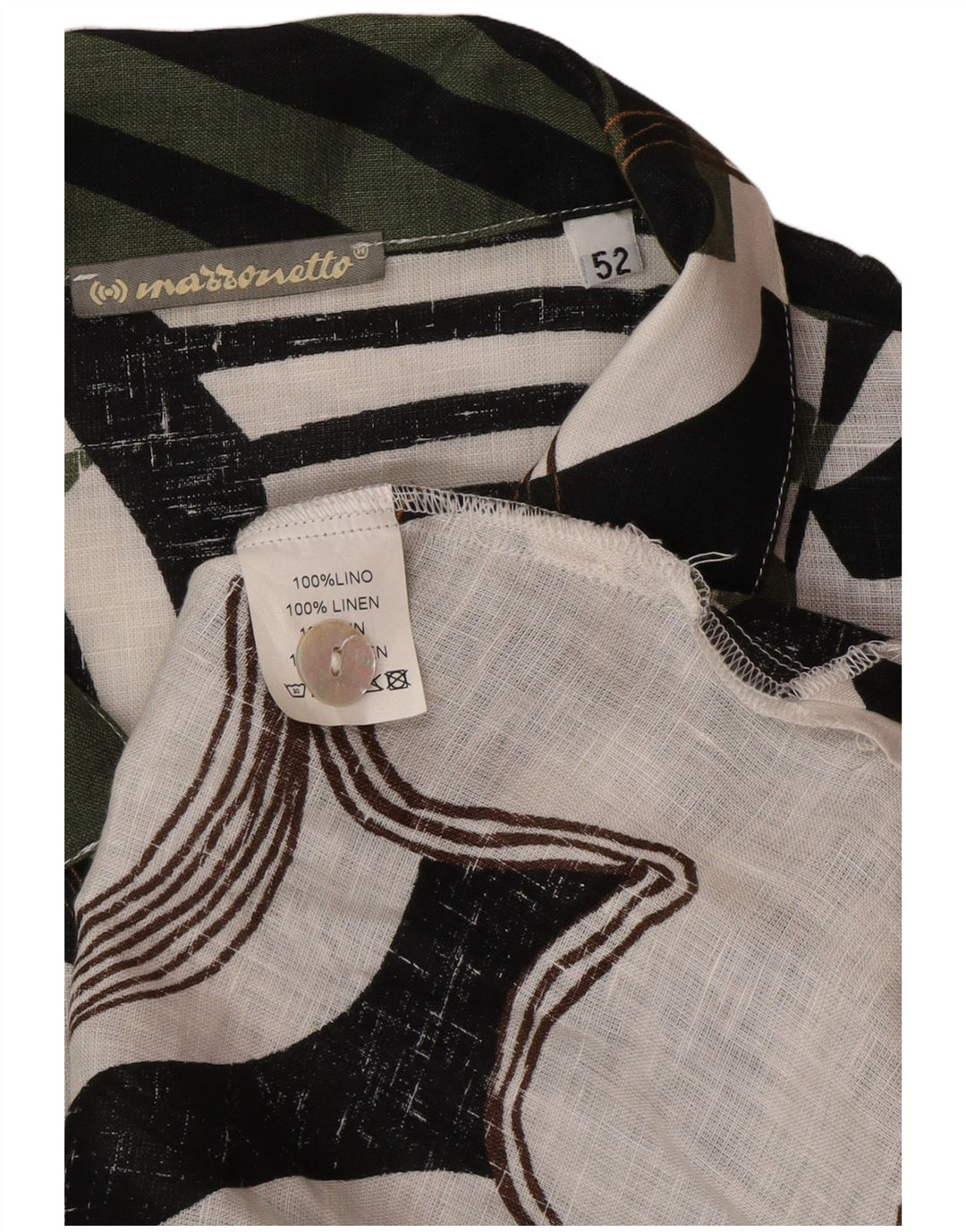 Cămașă cu mânecă scurtă pentru femei cu model abstract Marronetto IT 52 2XL in verde