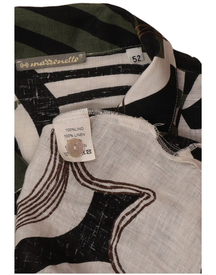 Cămașă cu mânecă scurtă pentru femei cu model abstract Marronetto IT 52 2XL in verde