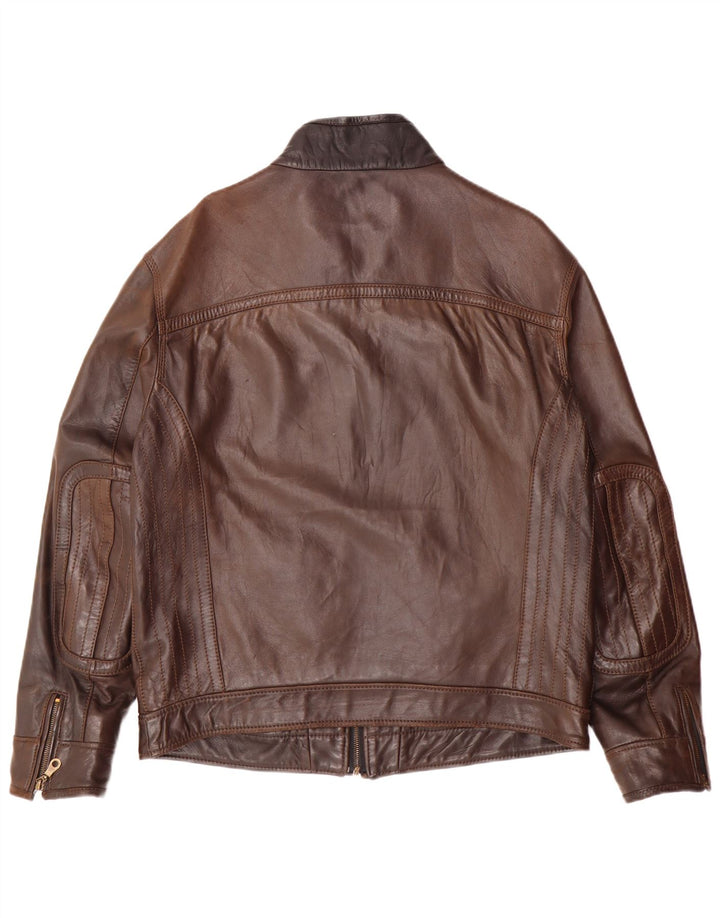 Jachetă de piele pentru bărbați VINTAGE UK 38 maro mediu