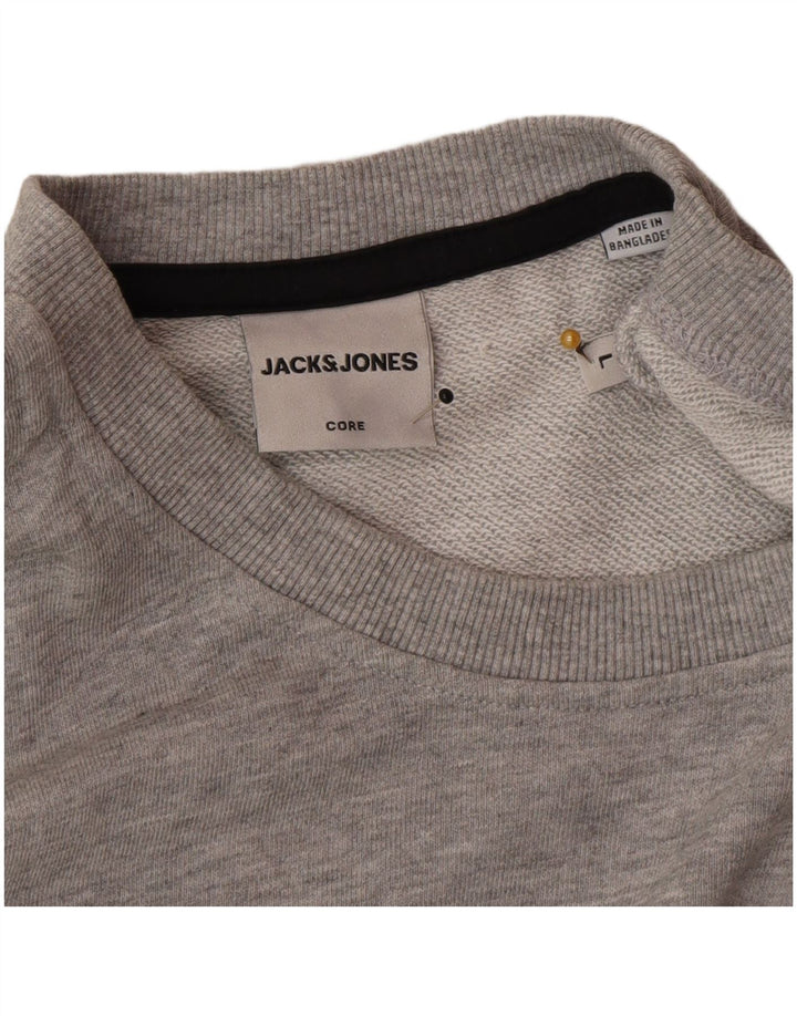 Pulover pentru bărbați Jack & Jones Pulover mare din bumbac cu pete gri
