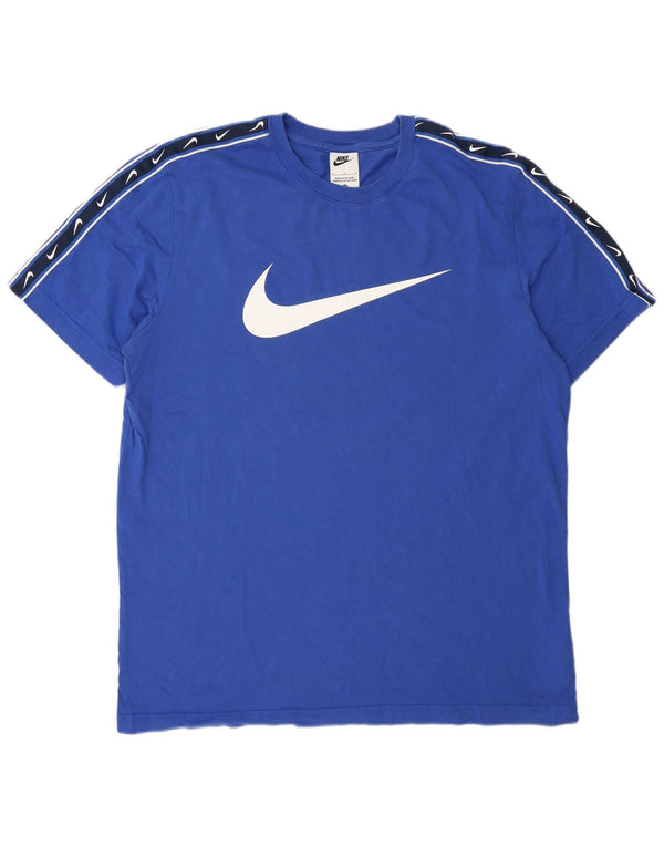 Tricou grafic Nike pentru bărbați Top mare, albastru, bumbac color bloc