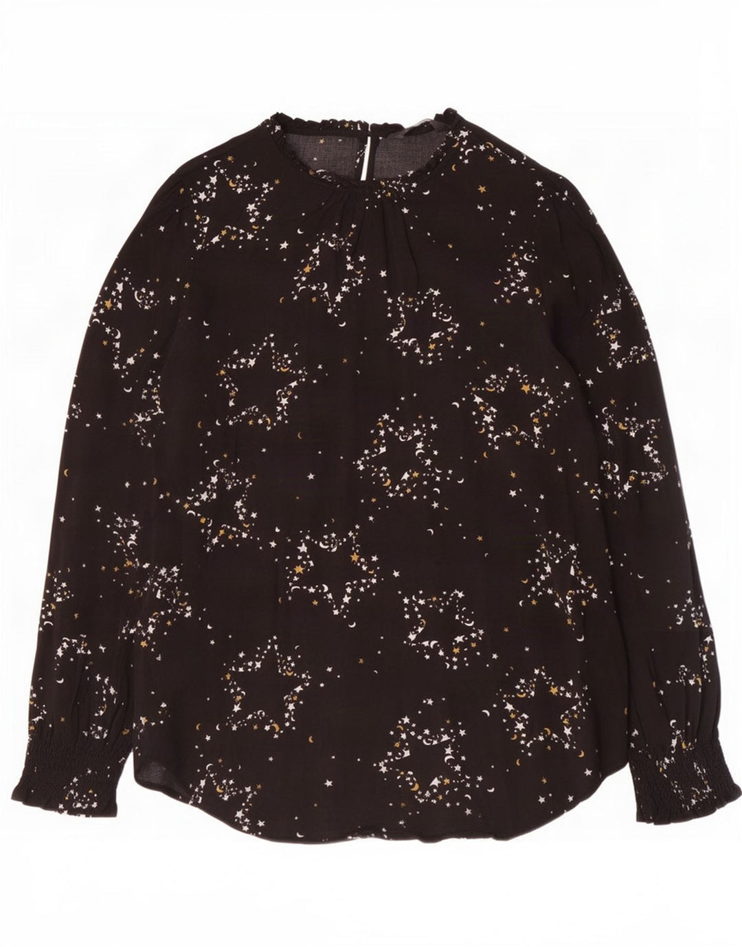 Bluză pentru femei Marks & Spencer, cu model abstract, UK 14, mare, negru