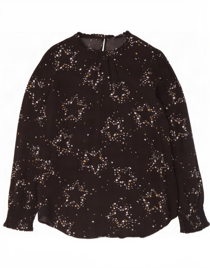 Bluză pentru femei Marks & Spencer, cu model abstract, UK 14, mare, negru