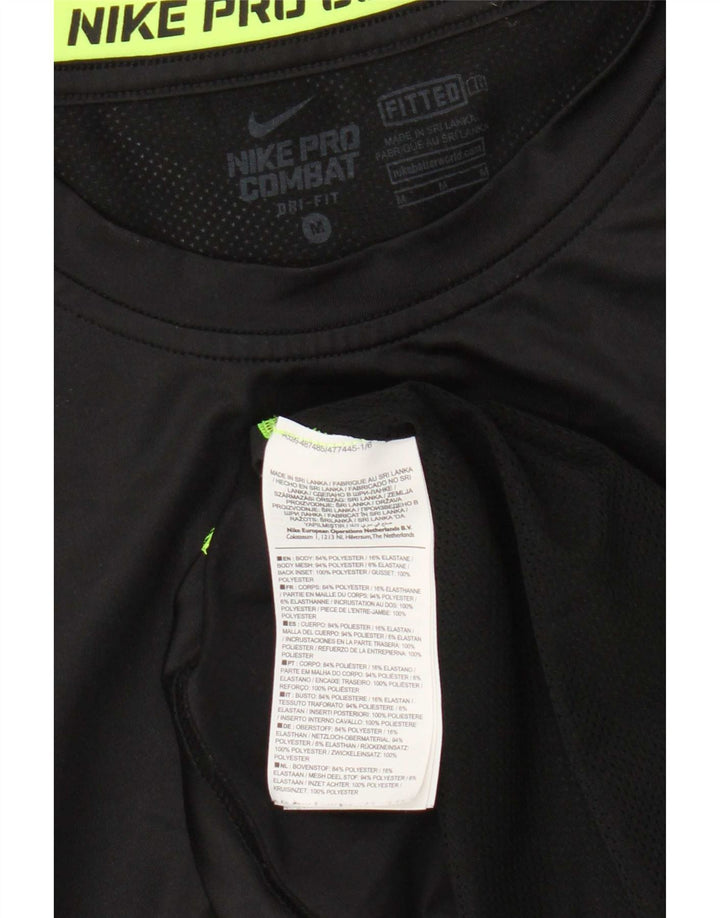 Vest Vest Top Dri Fit Nike pentru bărbați, mediu negru, poliester color bloc