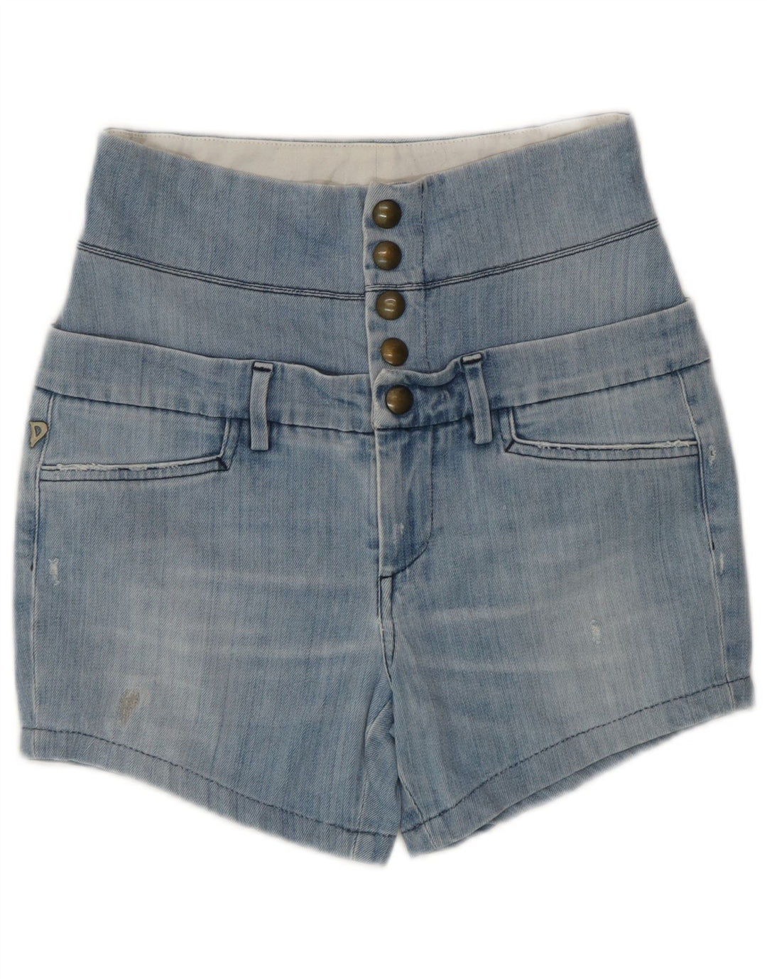 Pantaloni scurți din denim cu talie înaltă pentru femei Dondup W28 Medium Blue
