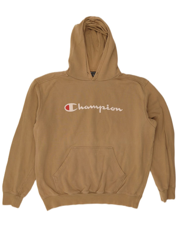 Pulover cu glugă grafic pentru bărbați Champion XL, bumbac, bej