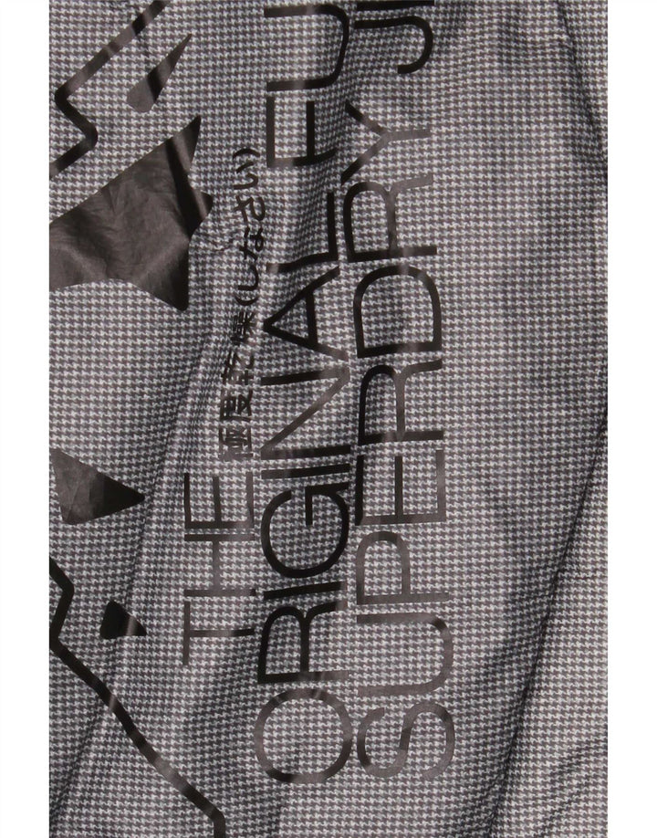 Palton căptușit cu glugă Superdry pentru femei UK 10, mic, negru, nailon