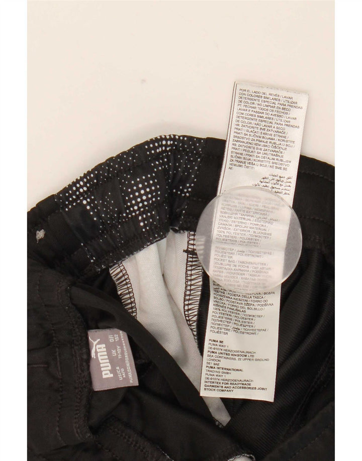 Pantaloni de trening Puma pentru băieți 11-12 ani poliester cu pete negre