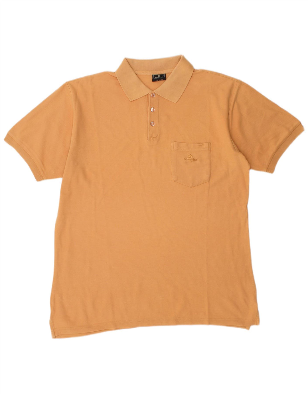 VINTAGE Mens Polo Shirt Large Orange Cotton