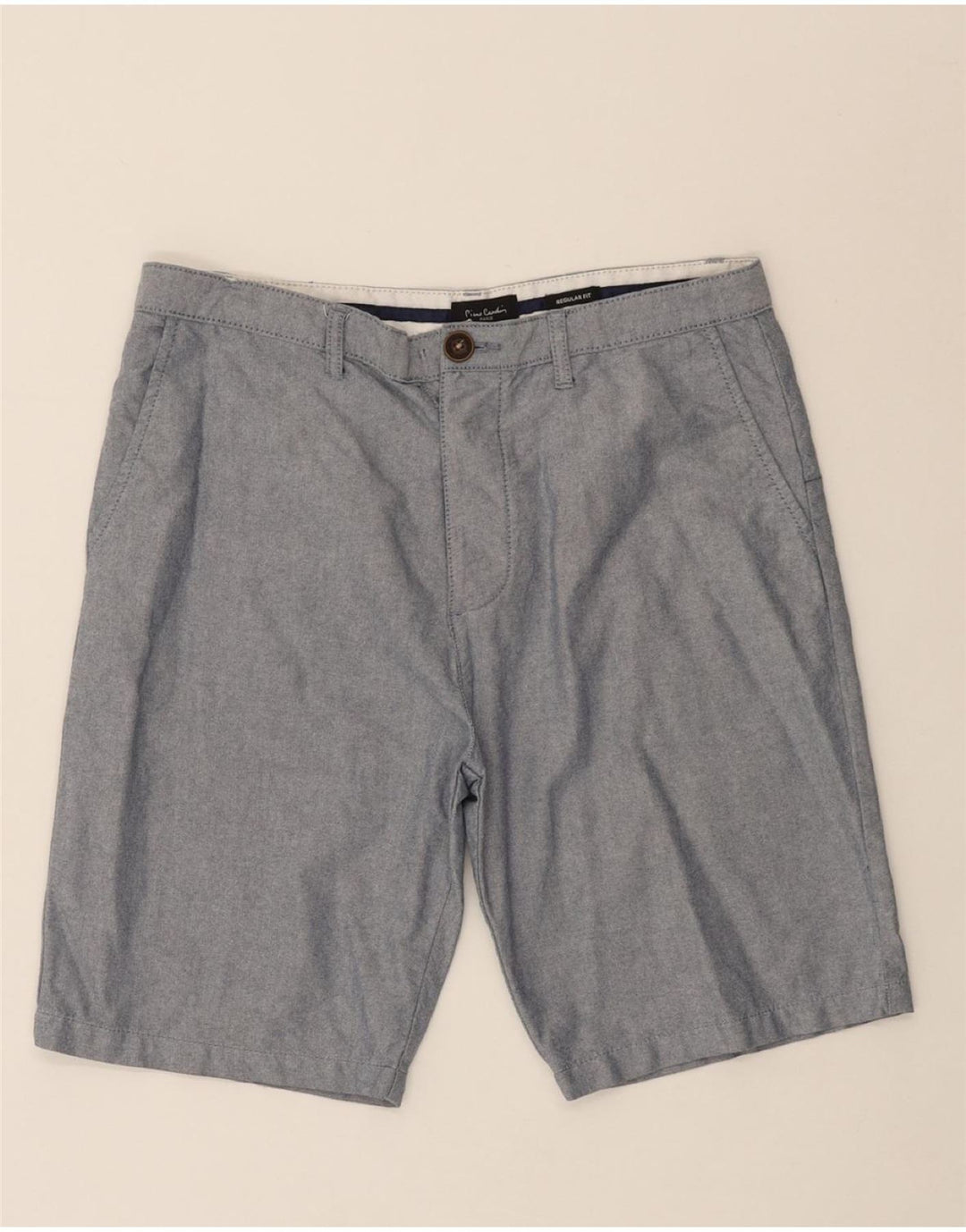 PIERRE CARDIN Mens Regular Fit Chino Shorts Medium W34  Blue Cotton Vintage Pierre Cardin and Second-Hand Pierre Cardin from Messina Hembry 