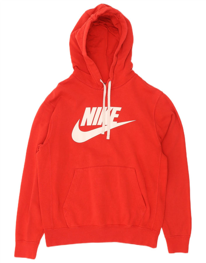 Pulover Nike cu capota cu grafic pentru femei, mare, roșu, bumbac
