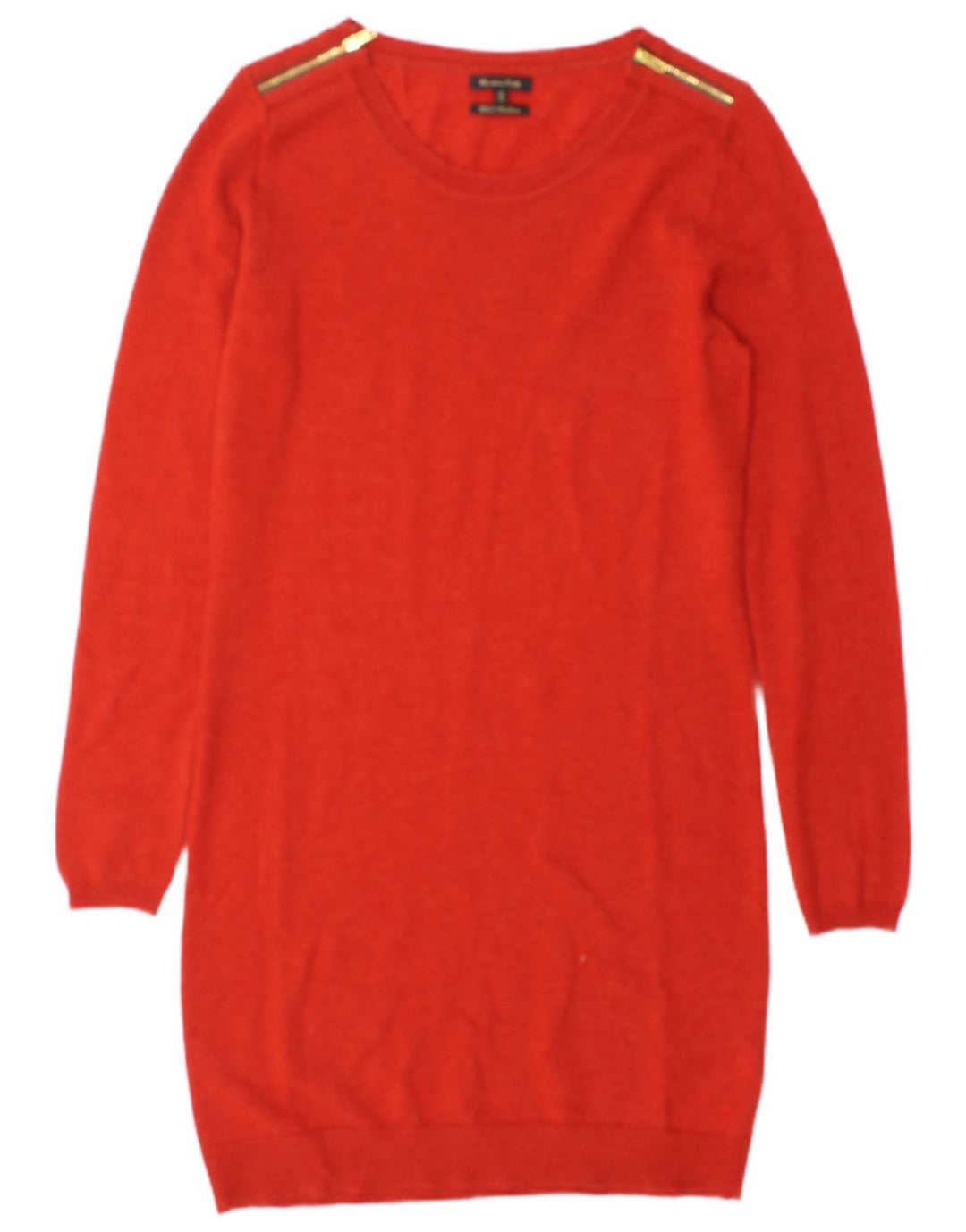 Massimo Dutti Rochie Jumper Femei UK 14 Lână roșie medie