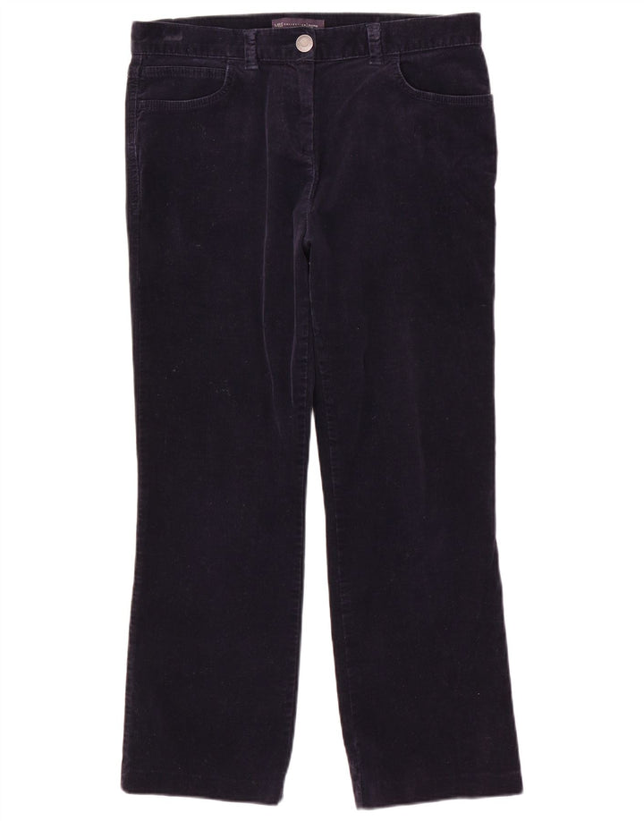 Pantaloni tăiați pentru femei Marks & Spencer Bootcut UK 12 Medium W32 L25 Bleumarin B