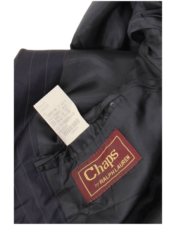 Jachetă Blazer pentru bărbați Chaps Ralph Lauren UK 46 2XL Bleumarin cu dungi