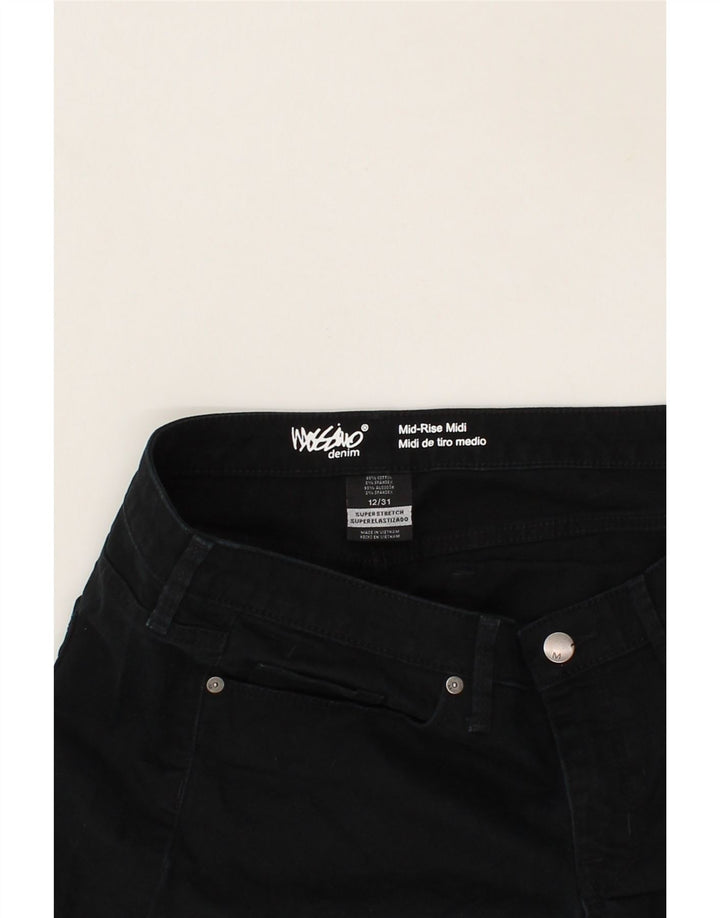 MOSSIMO Womens Mid Rise Denim Shorts US 12 Large W31 Black Cotton Vintage Mossimo and Second-Hand Mossimo from Messina Hembry 