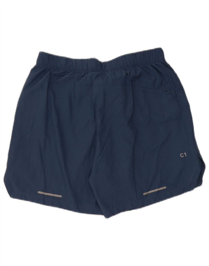 Pantaloni scurți sport Asics pentru bărbați, poliester mediu albastru