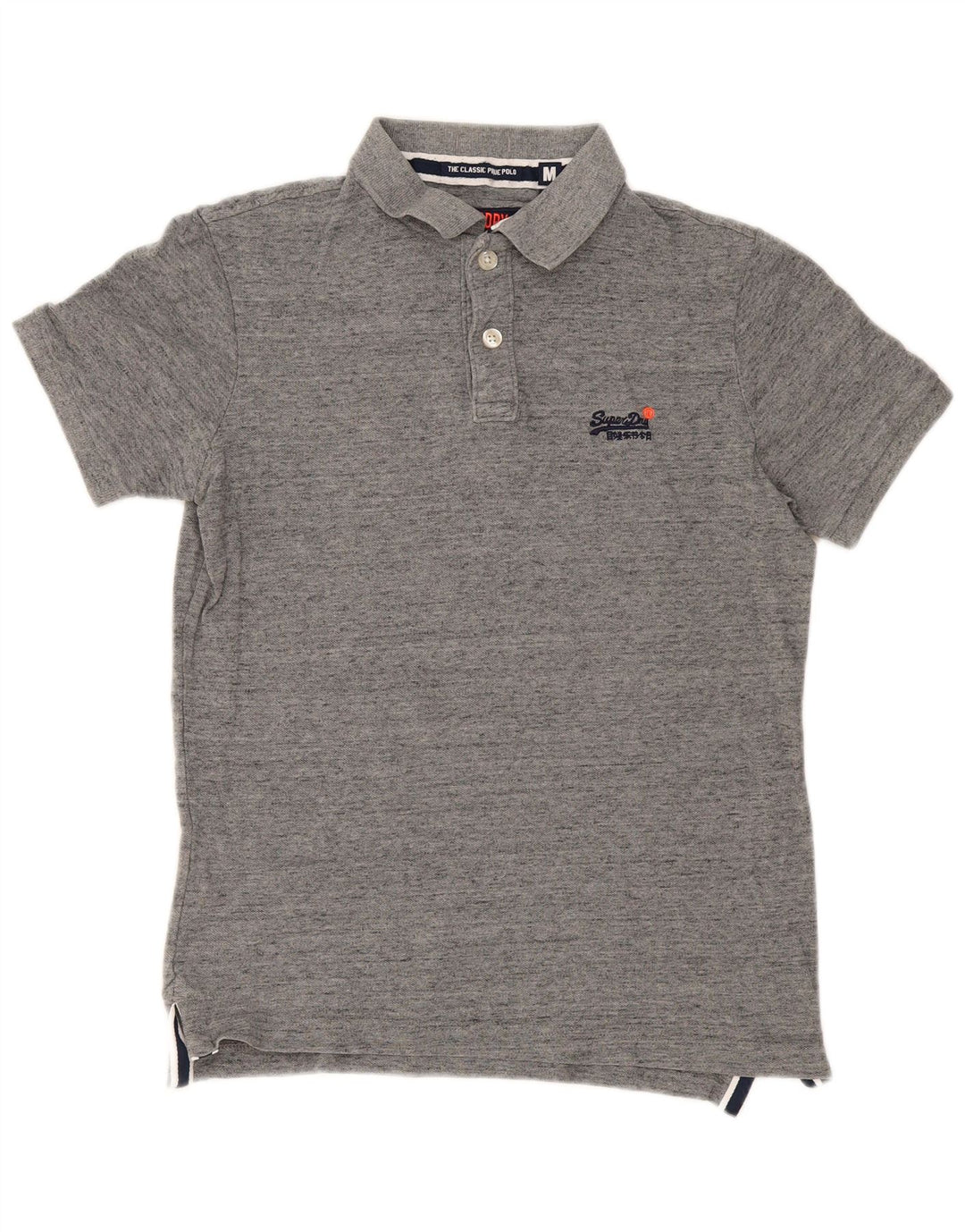 Cămașă polo Superdry pentru bărbați, gri mediu pete