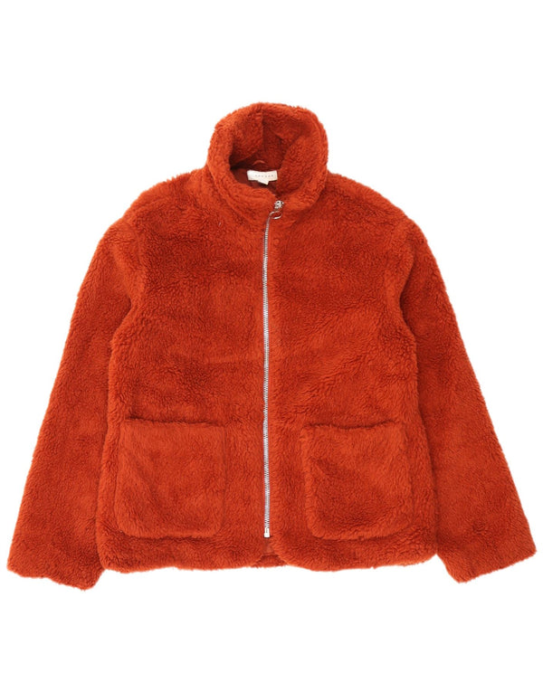 Topshop Jachetă pentru femei Teddy Bear Oversized Windbreaker UK 10 Small Orange