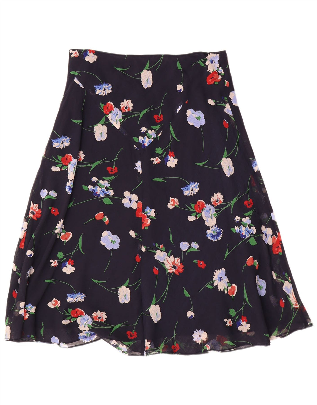 Fustă A-Line pentru femei Chaps US 10 Large W30 Bleumarin Floral Poliester