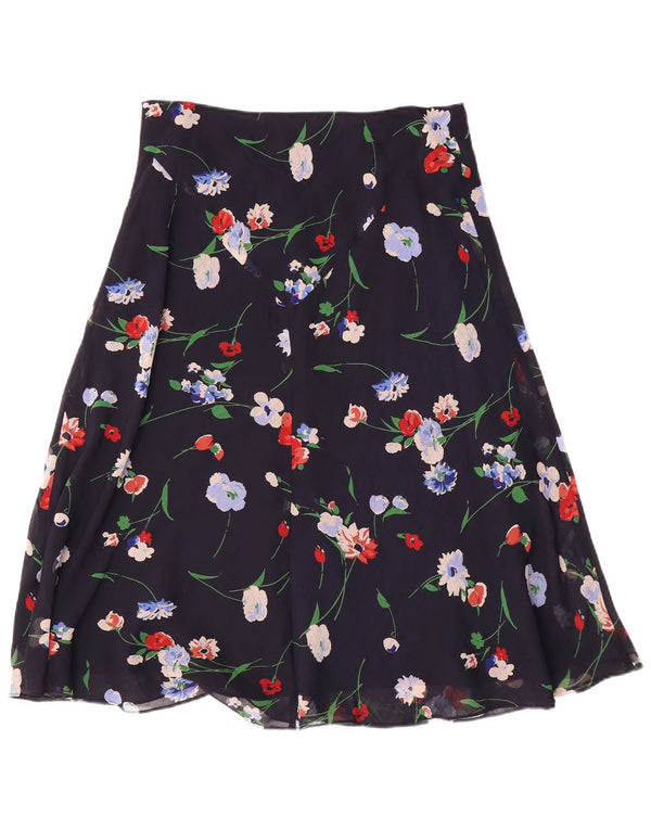 Fustă A-Line pentru femei Chaps US 10 Large W30 Bleumarin Floral Poliester