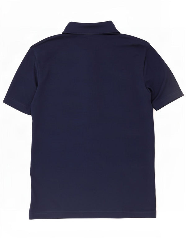 Adidas Mens Graphic Polo Shirt Small Navy Blue Polyester