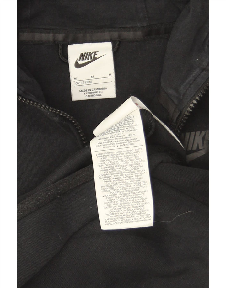 Pulover Nike pentru băieți, cu fermoar, 10-11 ani, bumbac negru mediu