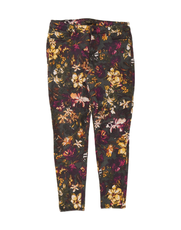 Blugi skinny dama Zara EU 44 XL W34 L27 Multicolori Florali