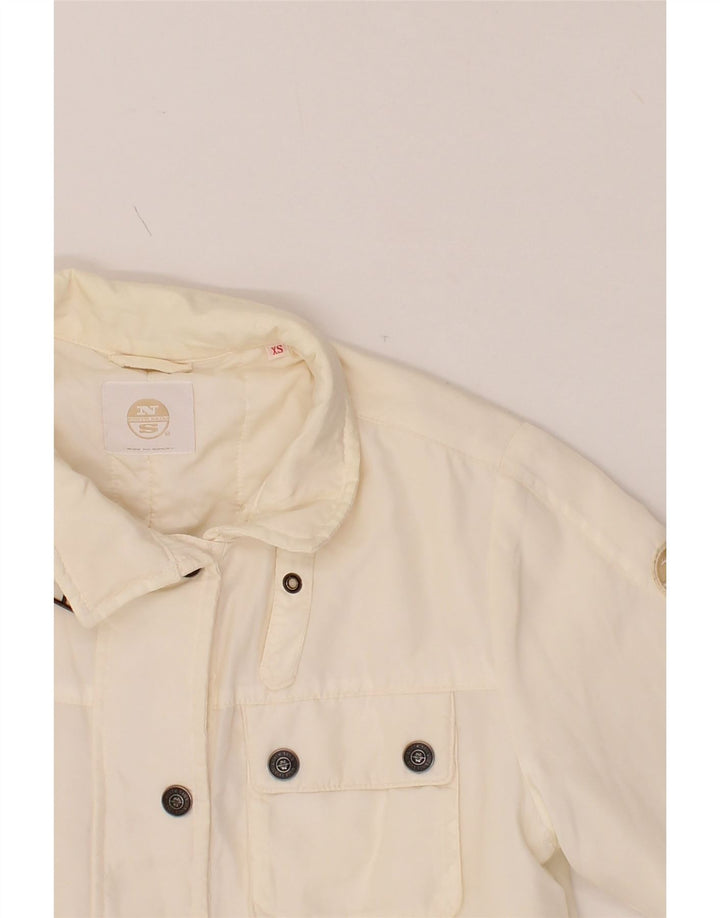 NORTH SAILS Womens Utility Jacket UK 6 XS Off White Polyamide Vintage North Sails and Second-Hand North Sails from Messina Hembry 