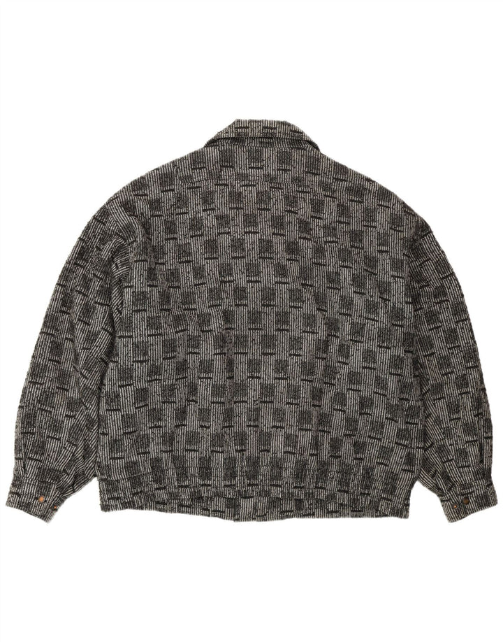 Bomber VINTAGE pentru bărbați IT 52 XL Lână cu carouri gri