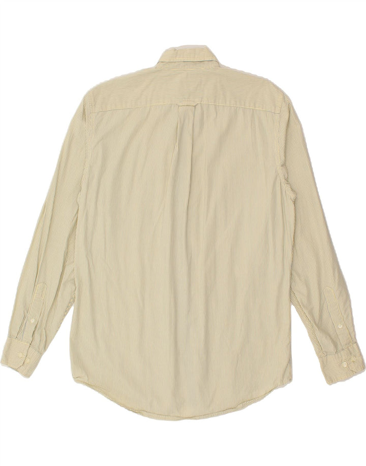 NAUTICA Mens Shirt Medium Yellow Pinstripe Cotton Vintage Nautica and Second-Hand Nautica from Messina Hembry 