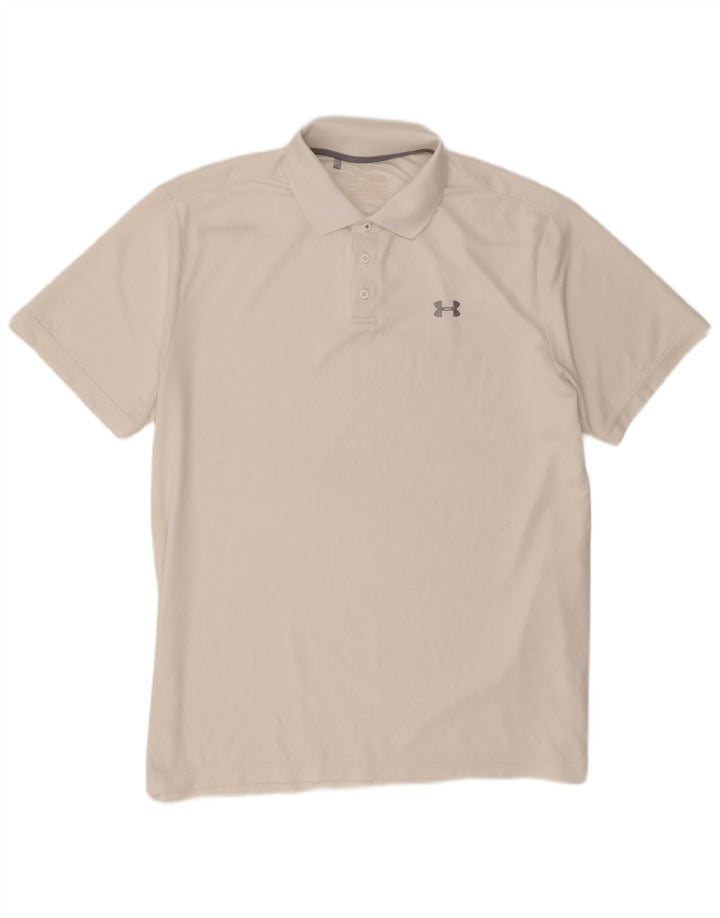 Tricou polo Under Armour pentru bărbați, mare, alb