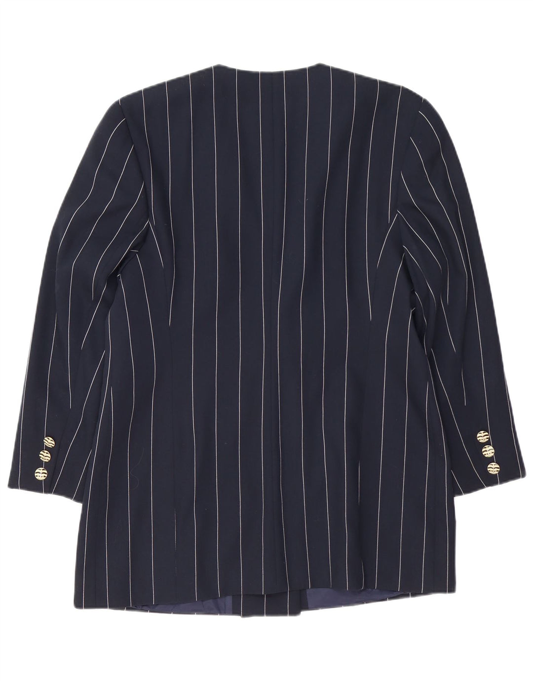 Jachetă pentru femei VINTAGE cu paragate IT 42 Medium bleumarin cu dungi