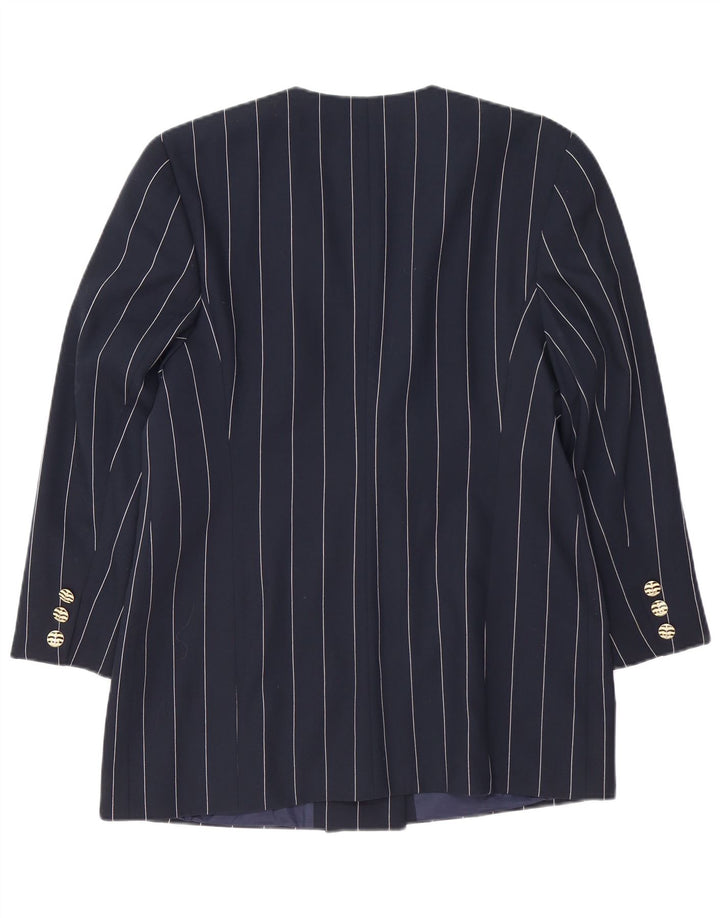 Jachetă pentru femei VINTAGE cu paragate IT 42 Medium bleumarin cu dungi