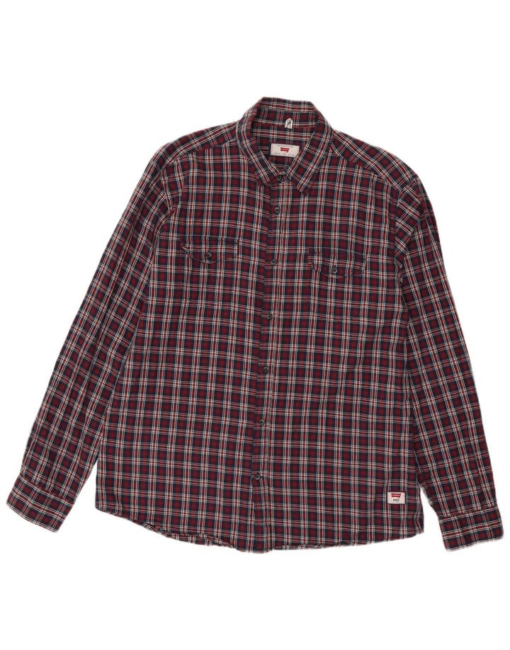 Cămașă de flanel pentru bărbați CARRERA, XL, roșu, din bumbac