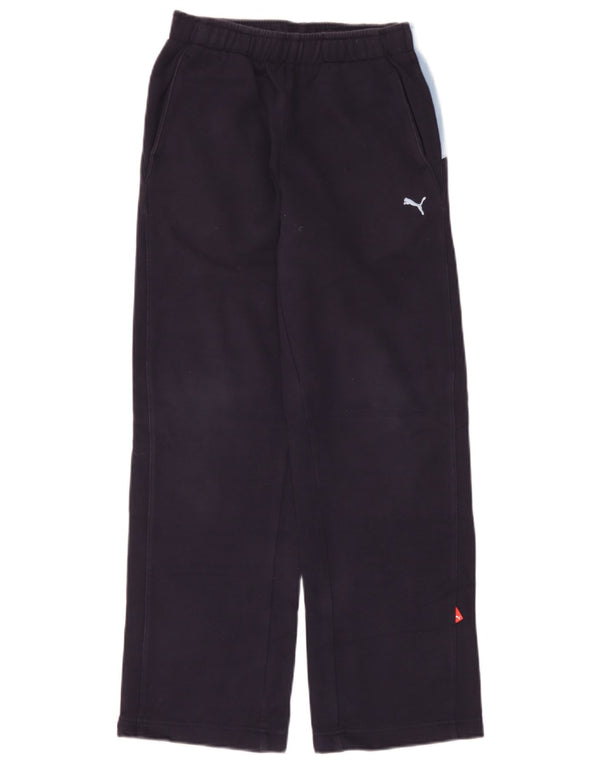 Pantaloni de trening Puma pentru băieți 11-12 ani, albastru bleumarin, bumbac color bloc