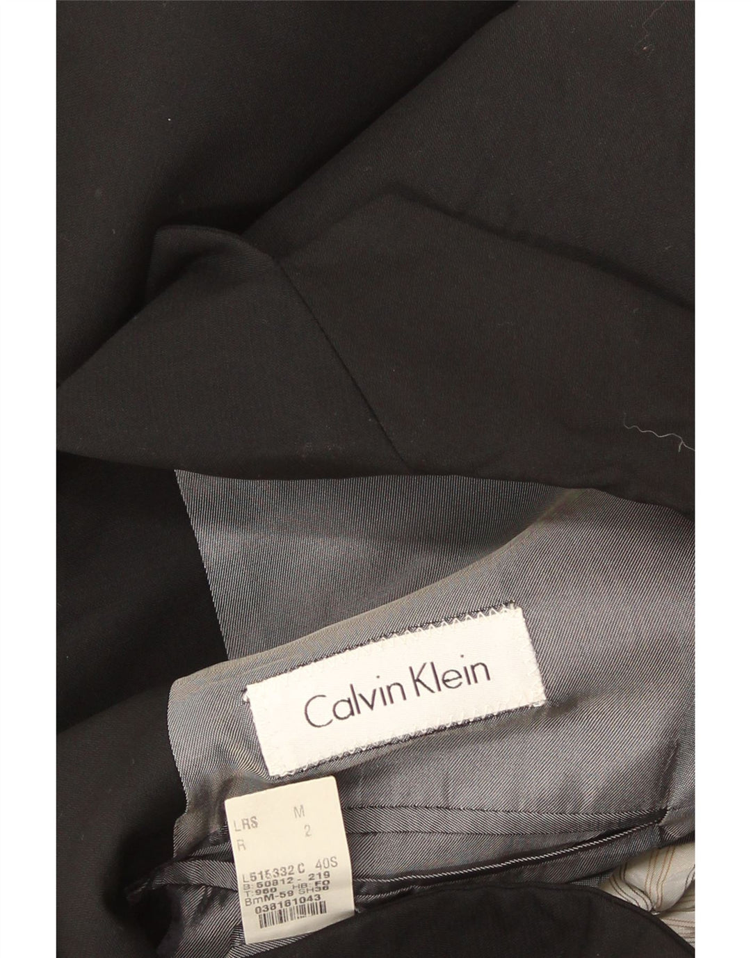 Jachetă Calvin Klein pentru bărbați, cu 3 nasturi, UK 38, lână neagră medie