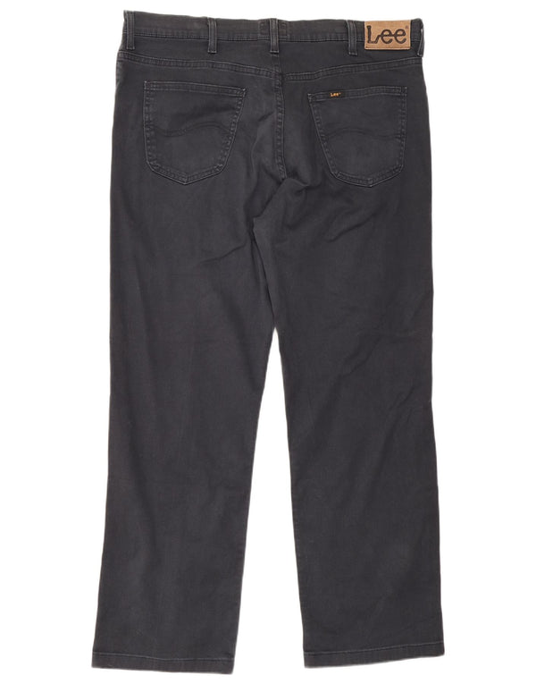 Pantaloni casual drepti pentru bărbați Lee Brooklyn W40 L29, bumbac negru