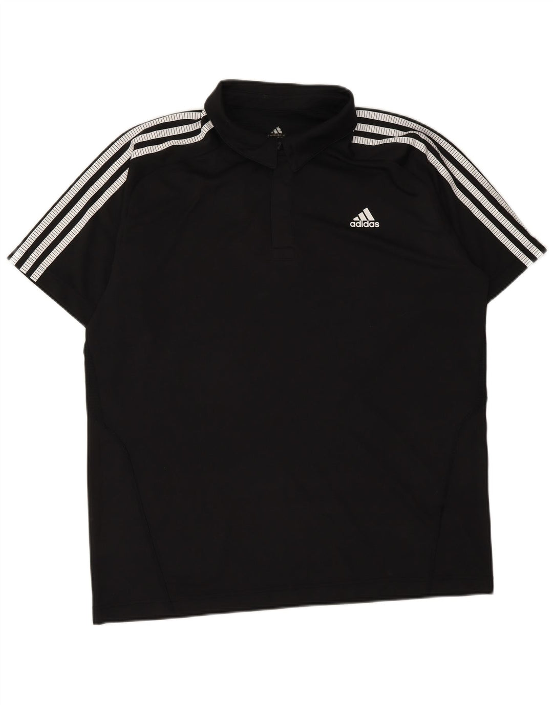 Tricou polo ADIDAS Climacool pentru bărbați din poliester negru mare