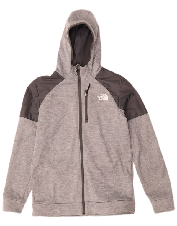 Pulover cu capota cu fermoar The North Face pentru băieți 15-16 ani 2XL, gri, bloc de culoare