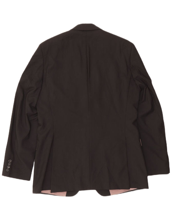 Sacou Hugo Boss pentru bărbați cu 2 nasturi, mărimea 102, lână mare, neagră