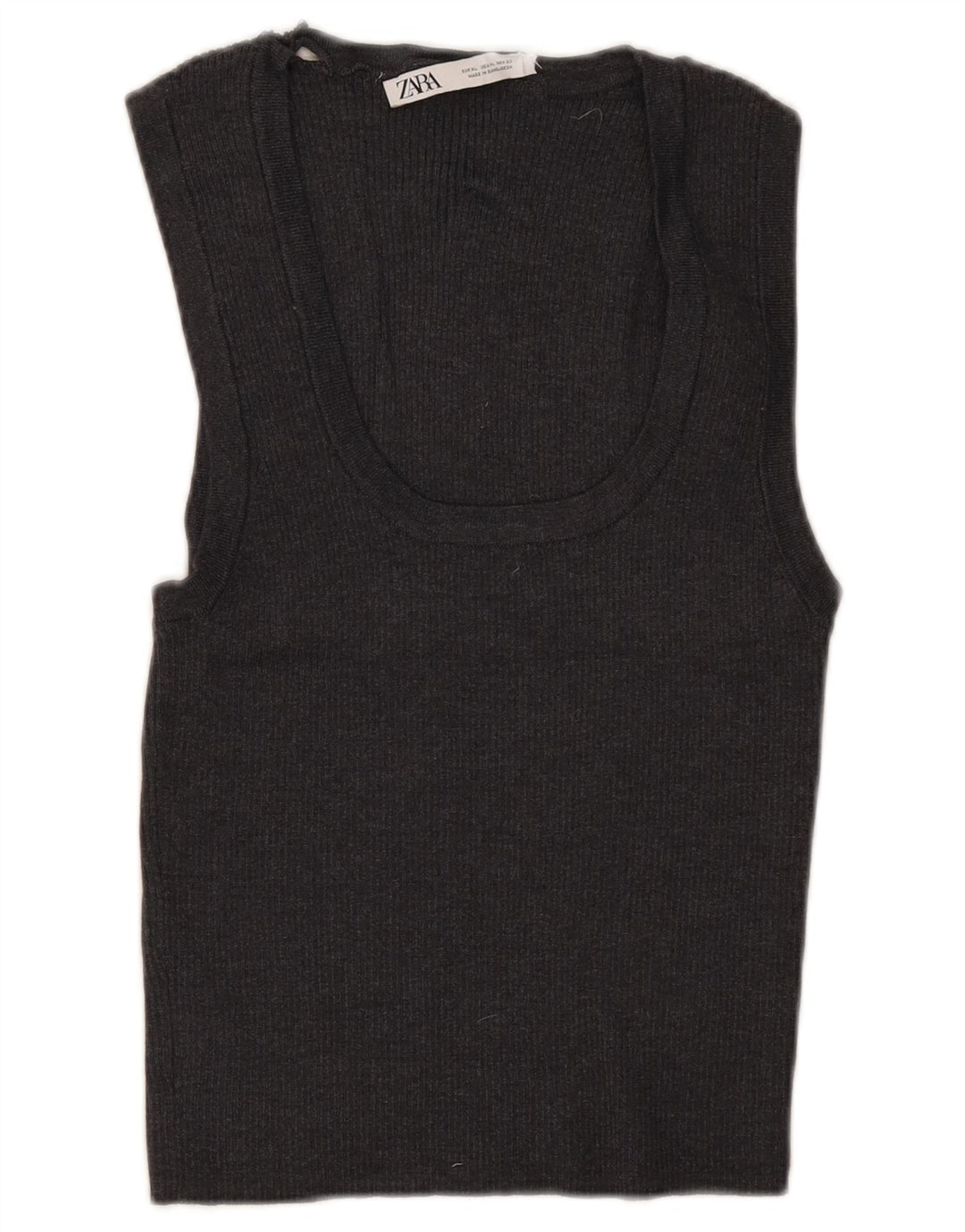 Crop Top fără mâneci pentru femei Zara UK 18 XL gri