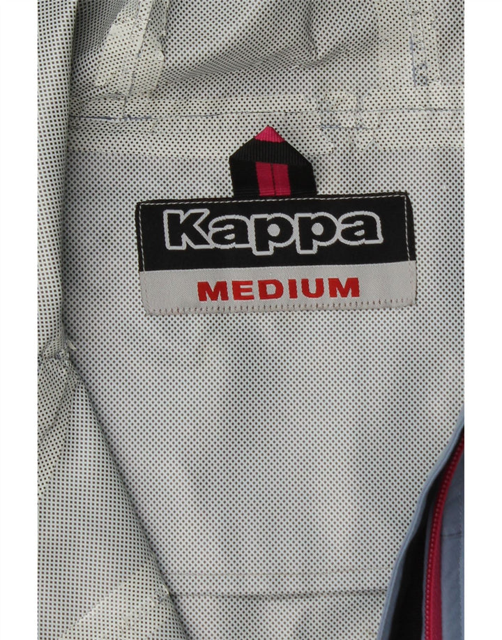 KAPPA Womens Hooded Rain Jacket UK 14 Medium Blue Polyester