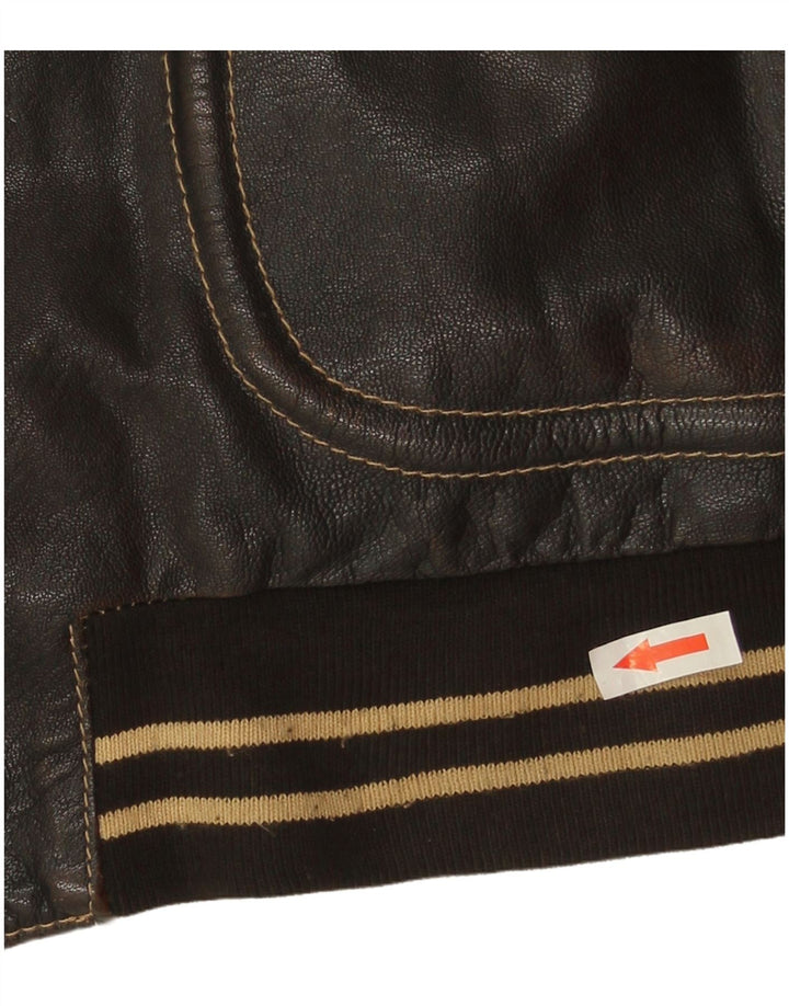 Jachetă din piele vintage pentru bărbați IT 52 XL din piele maro