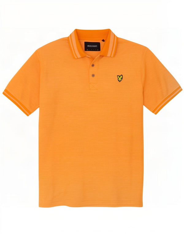 Tricou polo Lyle & Scott pentru bărbați, bumbac portocaliu 2XL