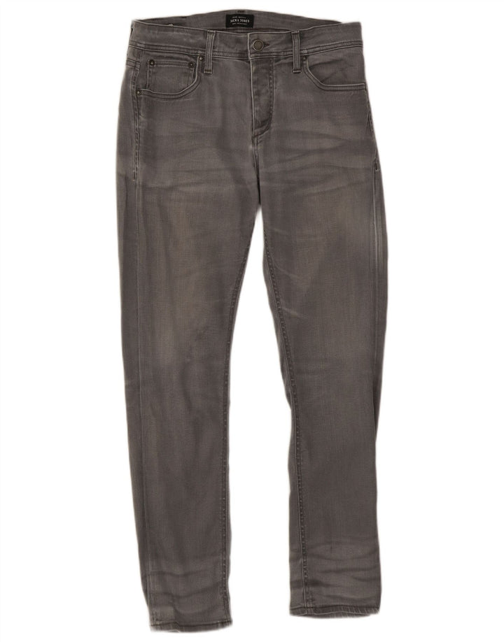 Blugi slim pentru bărbați Jack & Jones W32 L30 bumbac gri