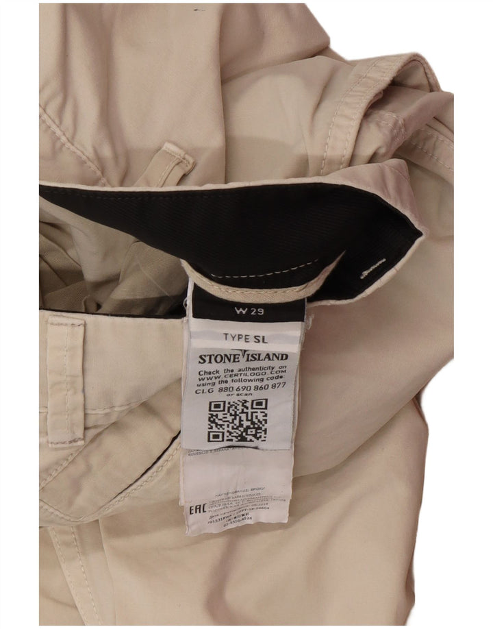 STONE ISLAND Pantaloni cargo subțiri pentru bărbați W29 L29 bumbac bej