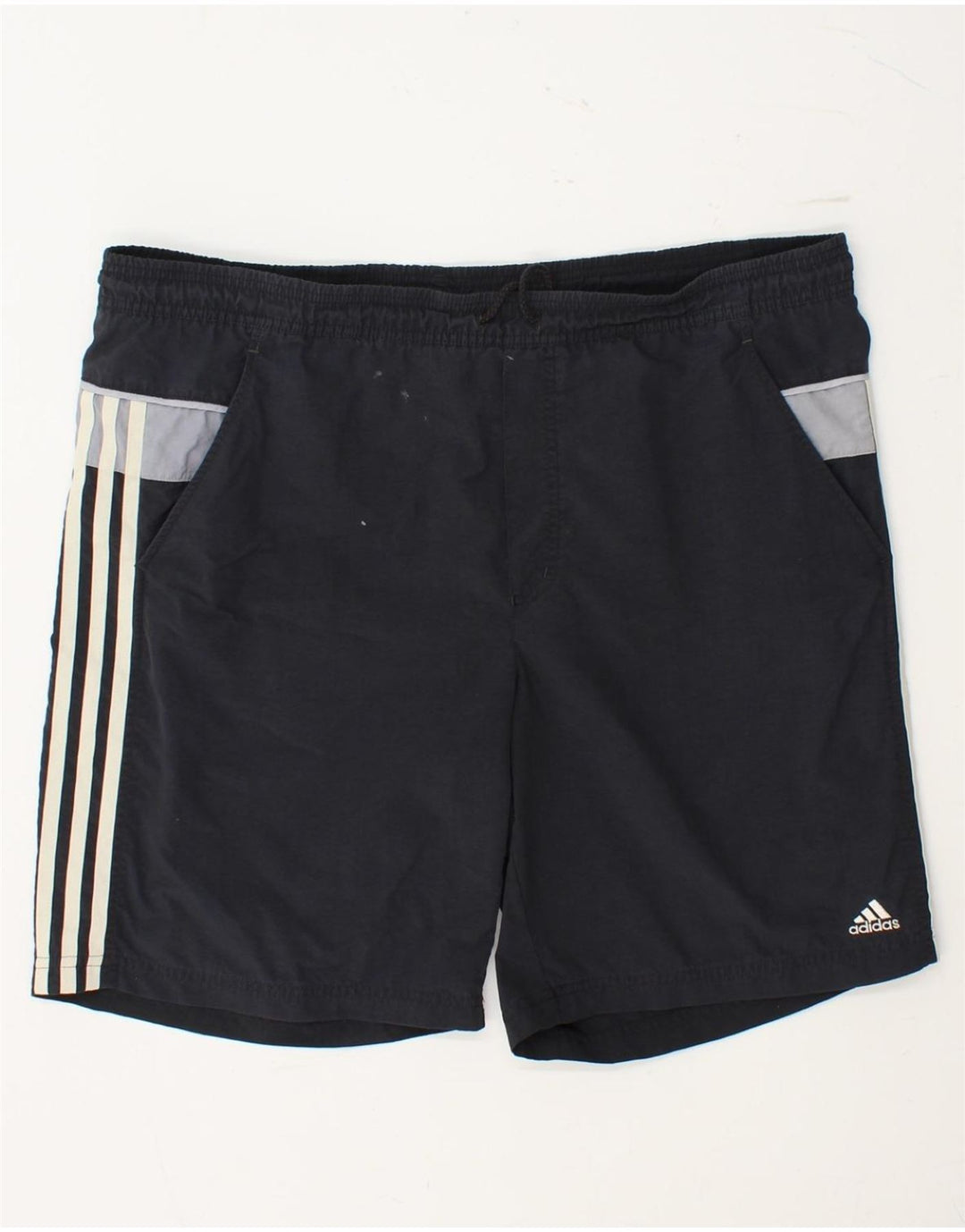 Pantaloni scurți de înot Adidas pentru bărbați, medii, bleumarin, poliamidă color bloc