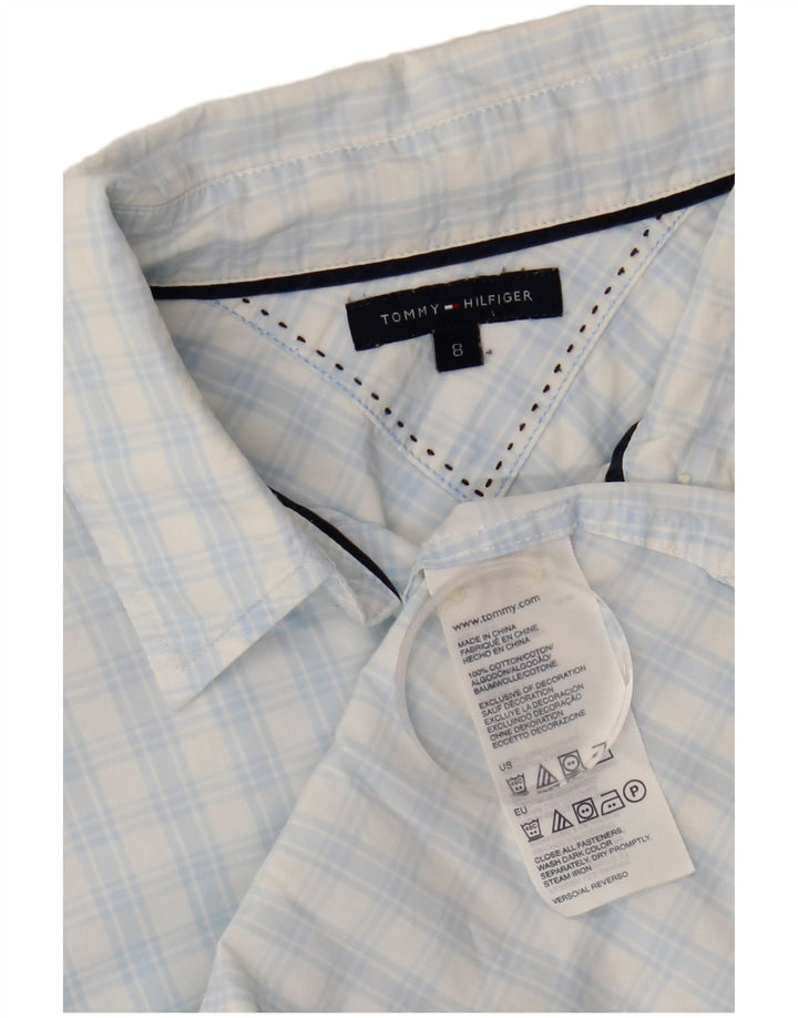 Cămașă Tommy Hilfiger pentru femei US 8 Medium Blue Check Bumbac