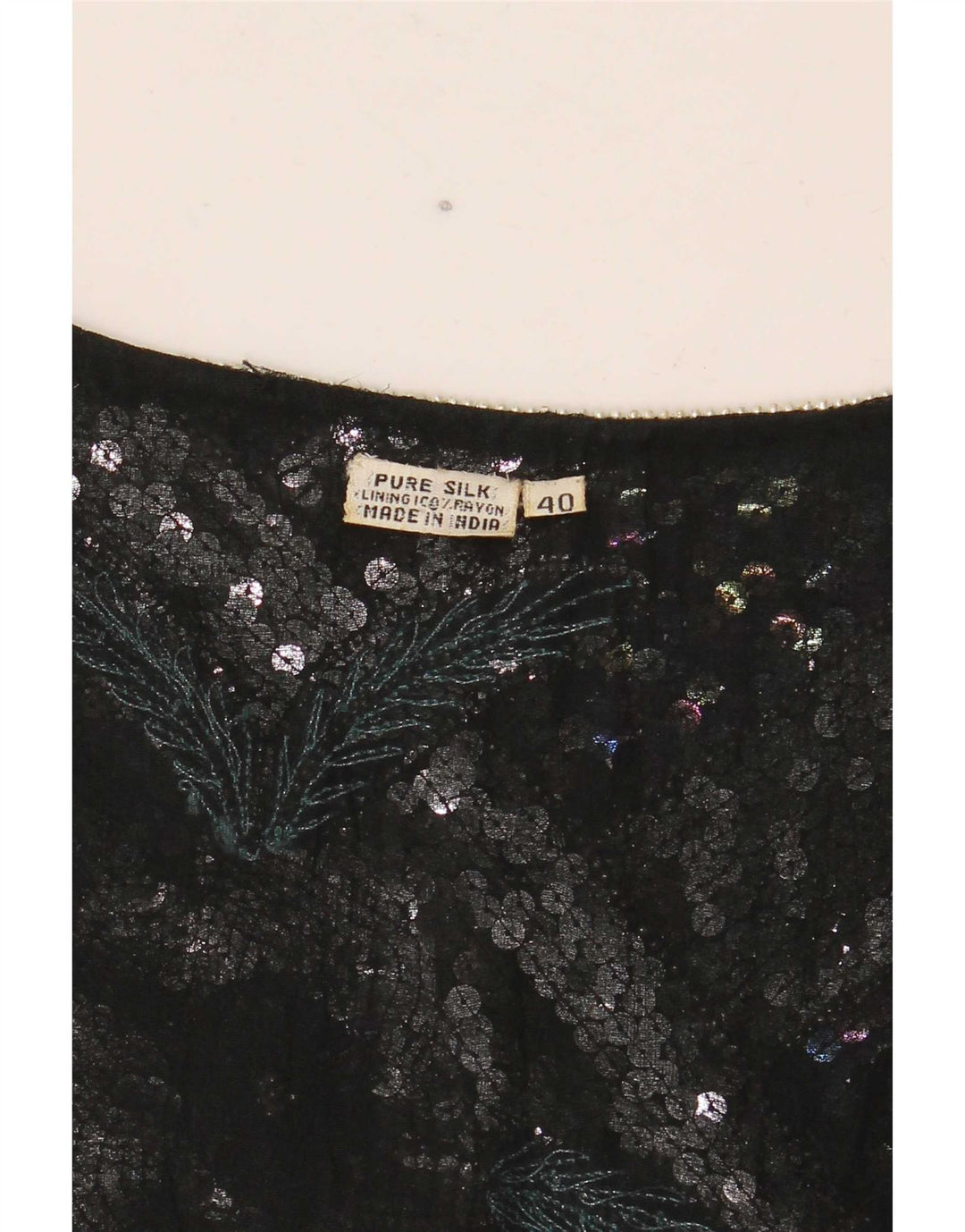Bluză cu grafică crop vintage pentru femei EU 40 Mătase medie cu dungi negre